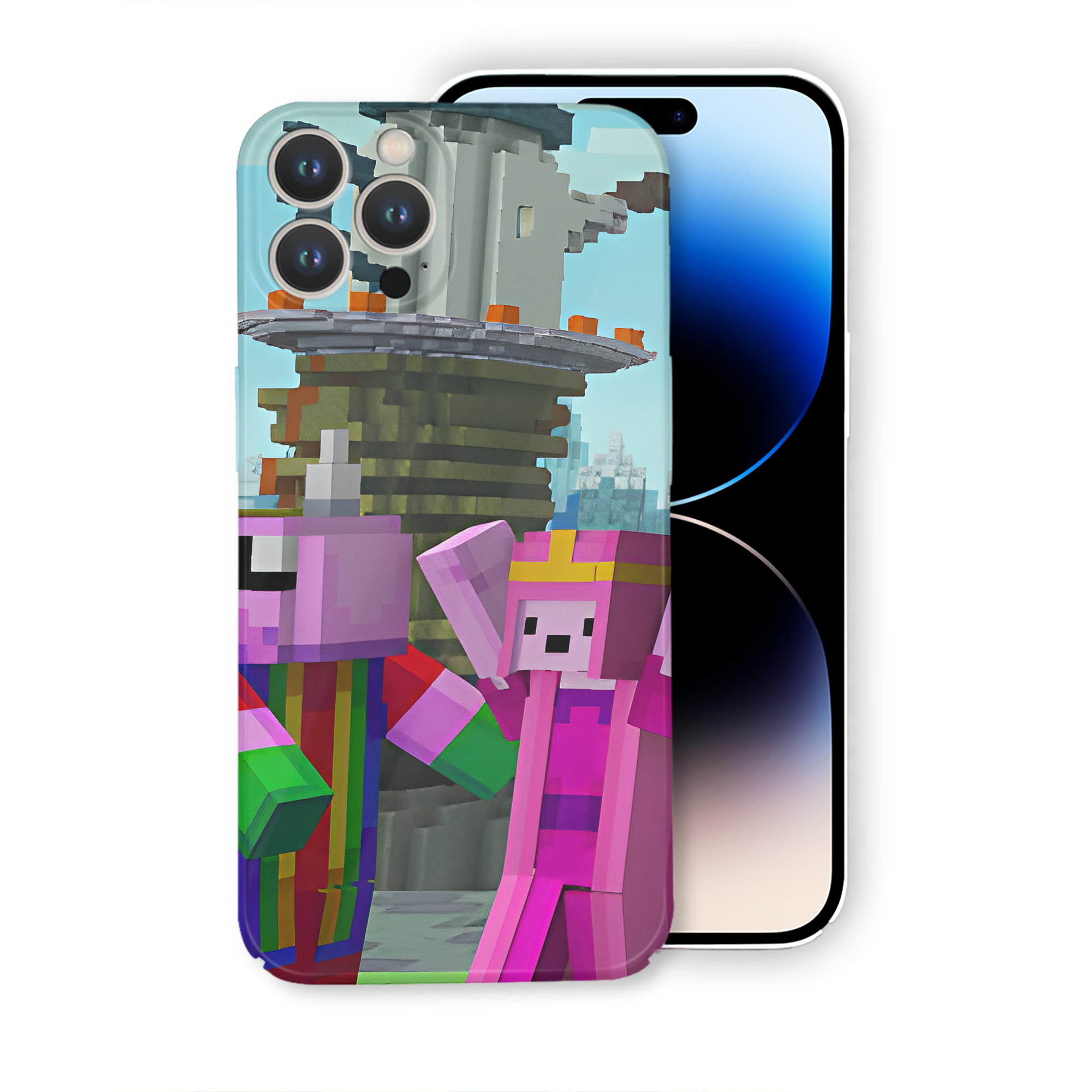 （画像用） マインクラフト ブロックの世界 Minecraft MC Block world 【iPhone 14シリーズ対応】ハードケース